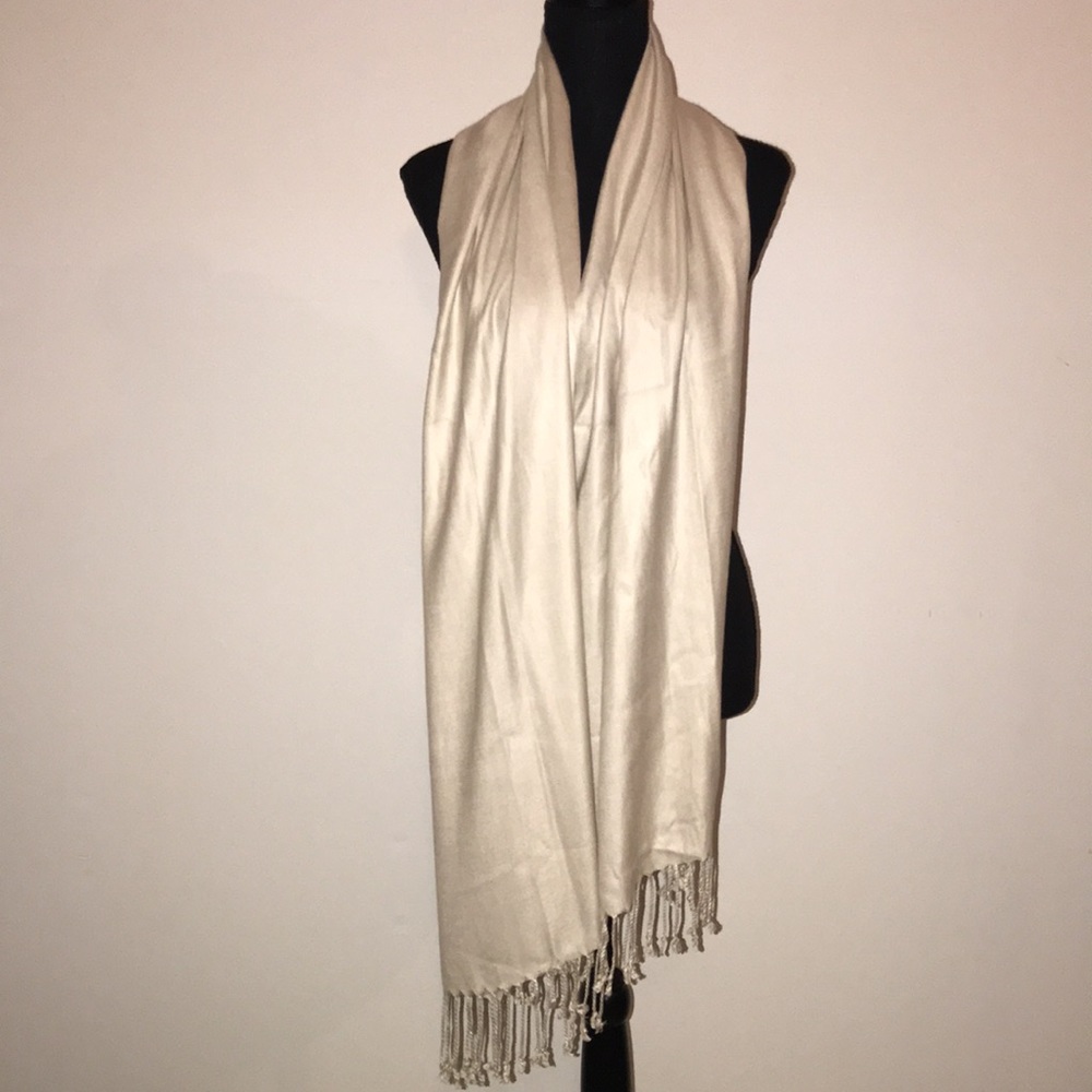 BCBGMAXAZRIA | Sand/Cream Pashmina | Wrap | Shrug - Picture 5 of 9